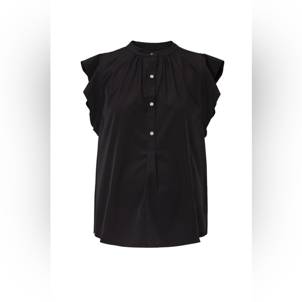 Hatch The Georgina Maternity Top Black Size 8 Ruffle Flowy